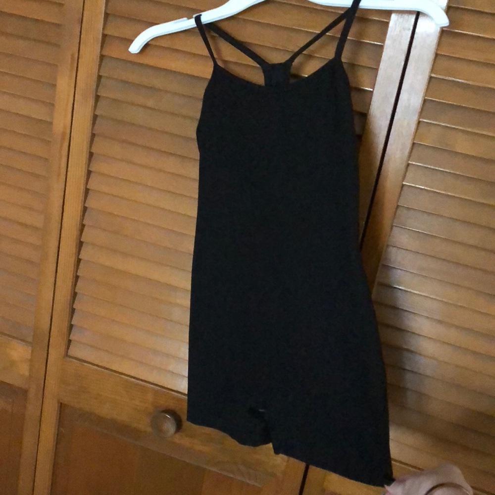 Black dance leotard/biketard